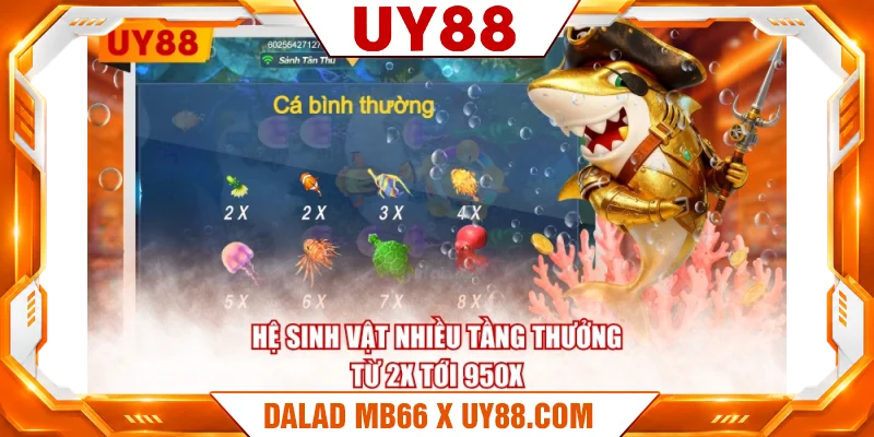 Hệ sinh vật nhiều tầng thưởng từ 2X tới 950X Hệ sinh vật nhiều tầng thưởng từ 2X tới 950X